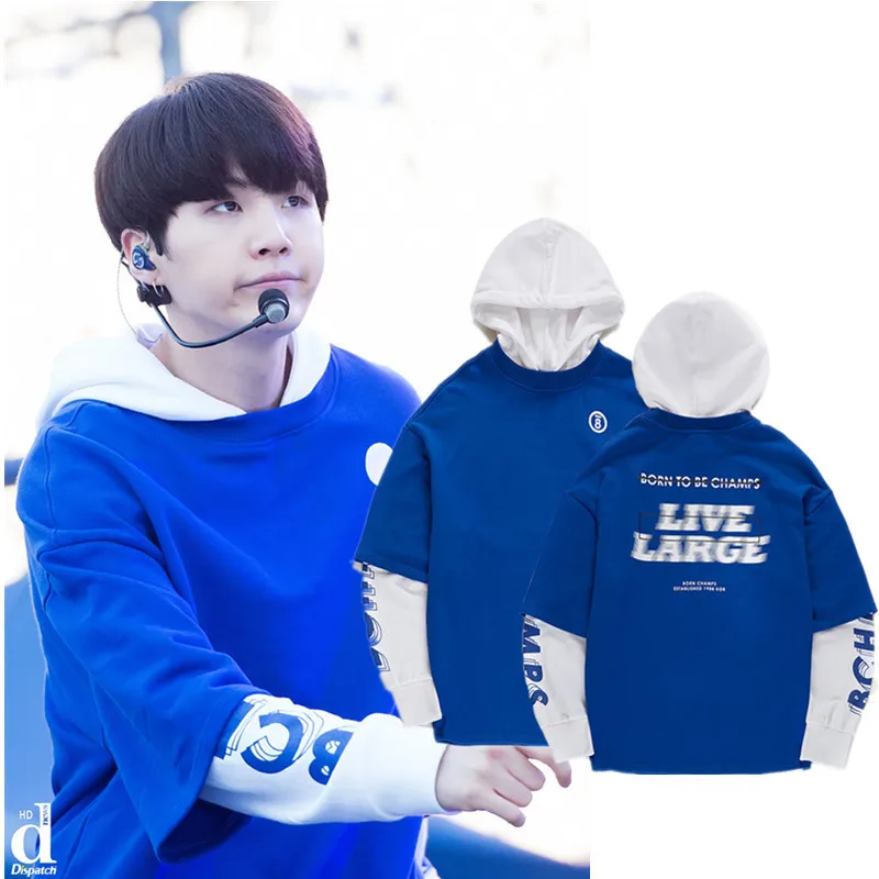Kpop BT пуленепробиваемый свитер для подростков Suga цветной с капюшоном звездная