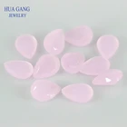 2x3  13x18 мм розовые полупрозрачные стеклянные бусины в форме груши искусственные камни для ювелирных изделий оптовая продажа бесплатная доставка