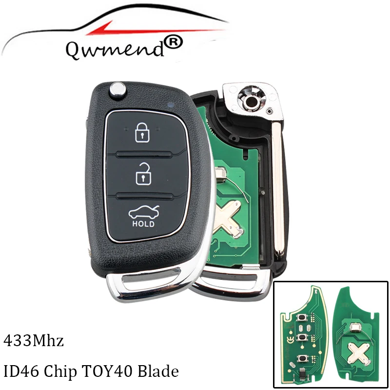 433 Мгц дистанционный Автомобильный ключ для Hyundai IX35 IX25 IX45 Elantra Santa Fe 2013 2014 2015 2016 2017