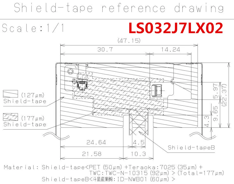 Ips full view 3,2 дюймов TFT ЖК-экран LS032J7LX02 20 pin 320x480 разрешение NT35399 Привод IC без сенсорной панели