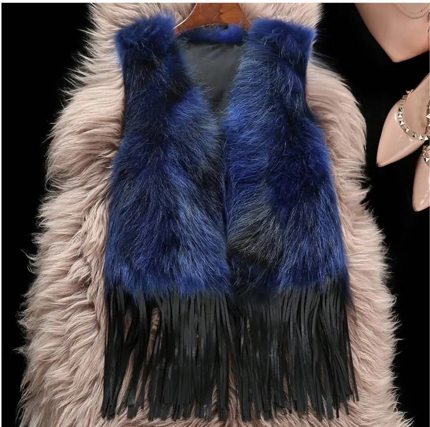 Женский короткий жилет из искусственного меха повседневный большого размера в