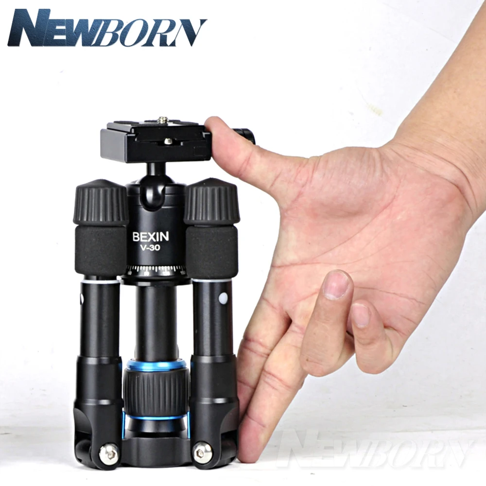 Portable Lightweight Aluminum Camera Tripod Compact Flexible Foldable Desktop Mini Tripod with Ball Head For Sony Nikon Canon