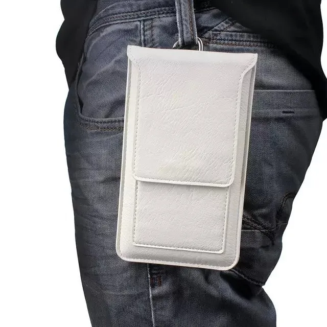 Модный чехол кобура с зажимом для ремня Магнитный на липучке кожаный