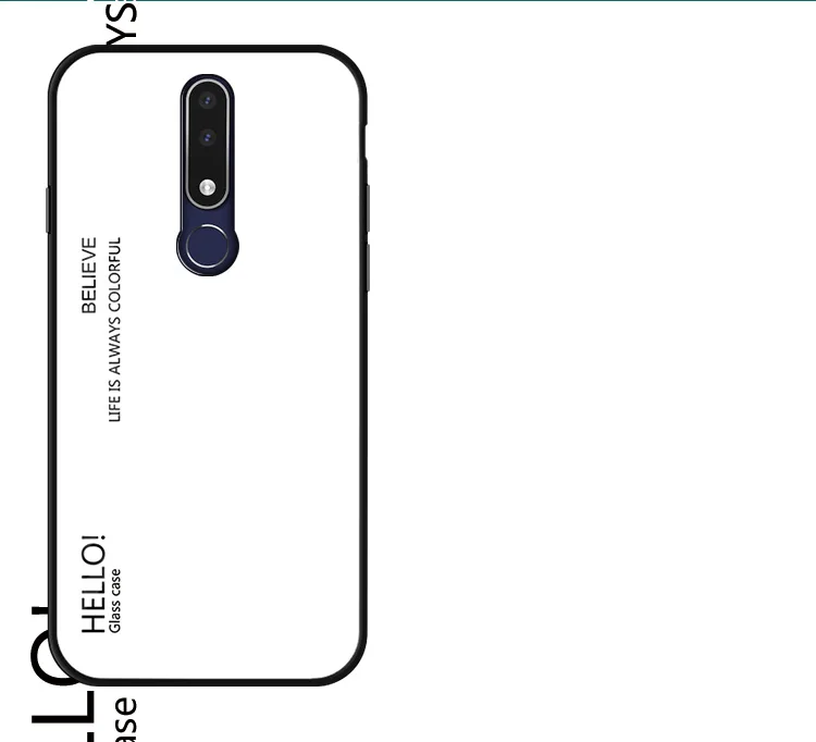 Градиентный чехол из закаленного стекла для телефона Nokia X6 X7 X71, разноцветный чехол для Nokia 7,1 7 1 4,2 3,1 Plus, защитный чехол