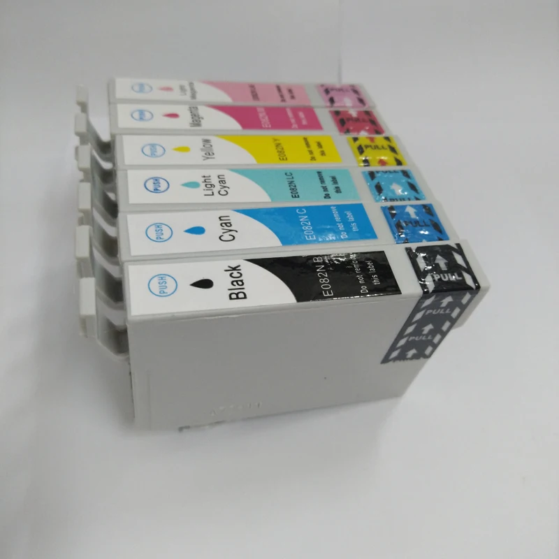 Картридж Einkshop1Set T0821N 82N для Epson R270 R290 R295 R390 RX590 RX610 RX615 T50 T59 TX650 TX800 TX710W/TX650 T1281|ink cartridge for