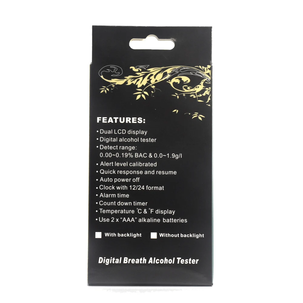2 шт./бесплатная доставка двойной жк дисплей алкотестер с часами скрытая трубка