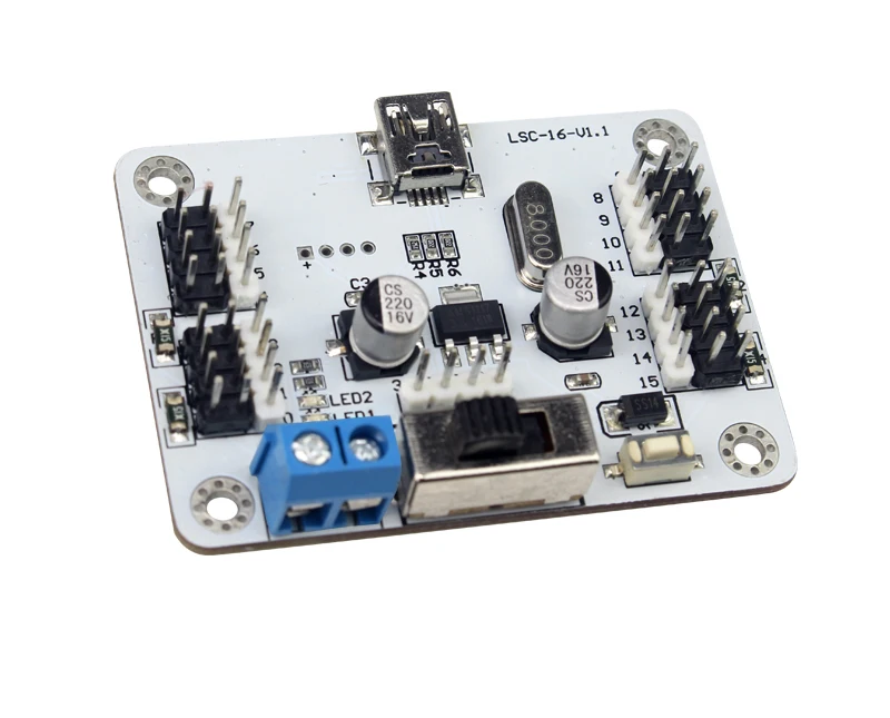 16CH Servo Controller Robot Board Support USB w/Switch Highly Precise For RC Manipulator Mechanical Arm | Игрушки и хобби