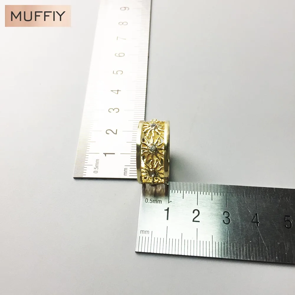 Кольцо из серебра 925 пробы золотистое модный подарок для женщин и мужчин