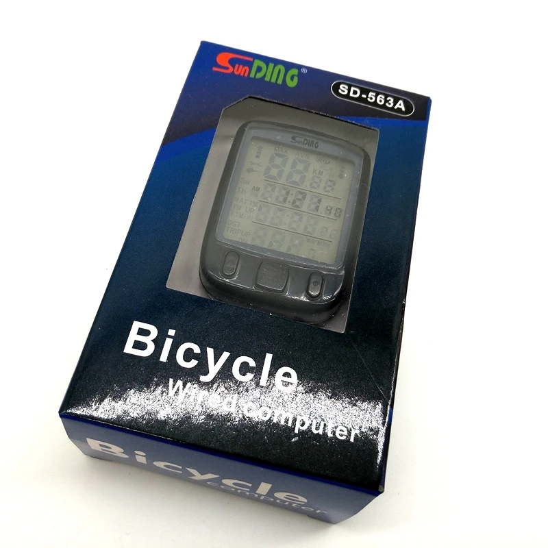 SunDing SD-563A Waterproof Temperature Wired Stopwatch LCD Bicycle Accessories Cycling Bike Speedometer Computer | Спорт и