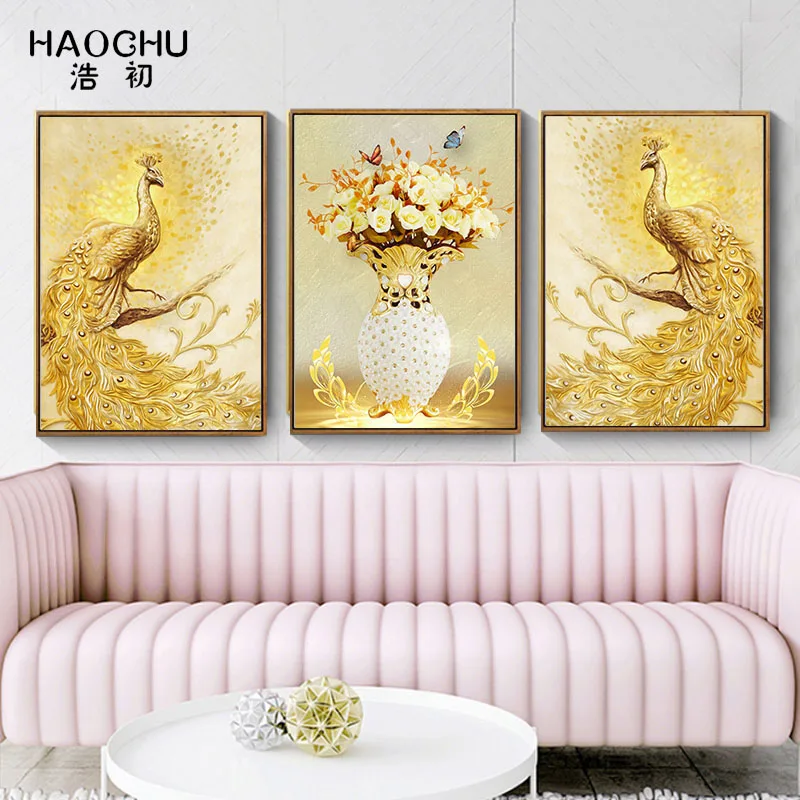 HAOCHU современный декоративный настенный плакат с Фениксом для спальни холст