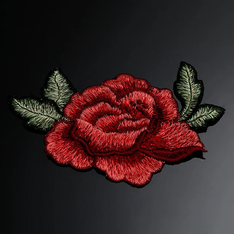 4 шт. нашивки с вышивкой в виде Розы|sew on patches|sew flowersembroidery flower |