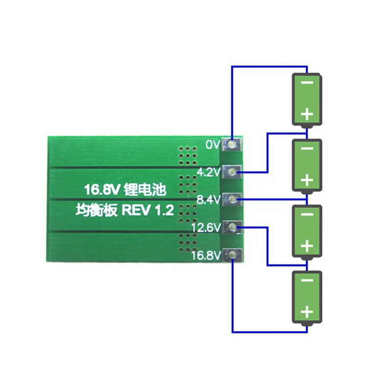 

4S 100mA Lithium Battery Balance Board 18650 Li-ion Battery Balancing Board Balancer Current 14.8V 16.8