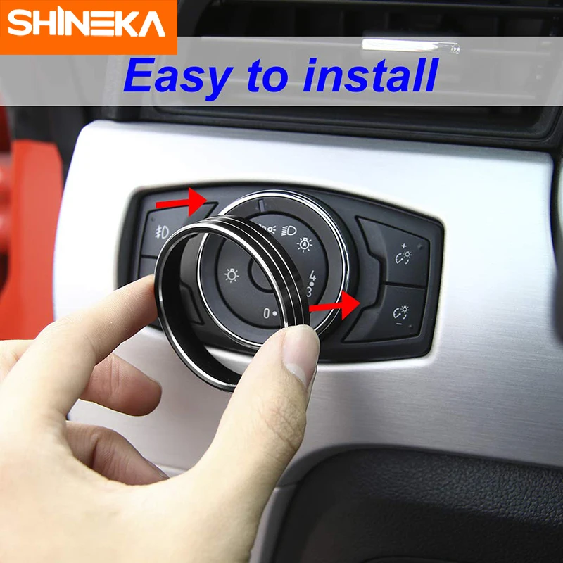 SHINEKA для Ford F150 2015 + ручка переключатель фар салона автомобиля декоративные