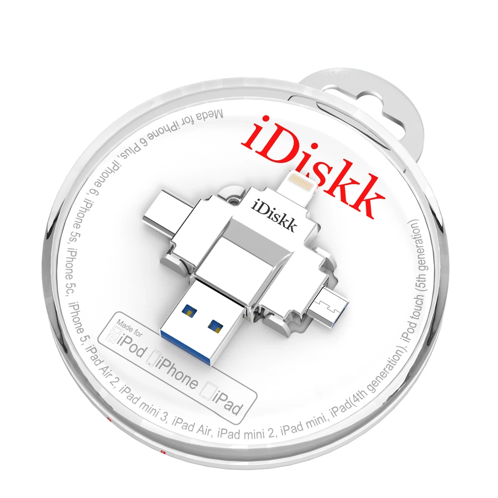 Флэш-накопитель IDISKK USB 3 0 4 в 1 высокоскоростной внешний накопитель для