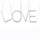 Цепочка с подвеской в виде букв алфавита из нержавеющей стали