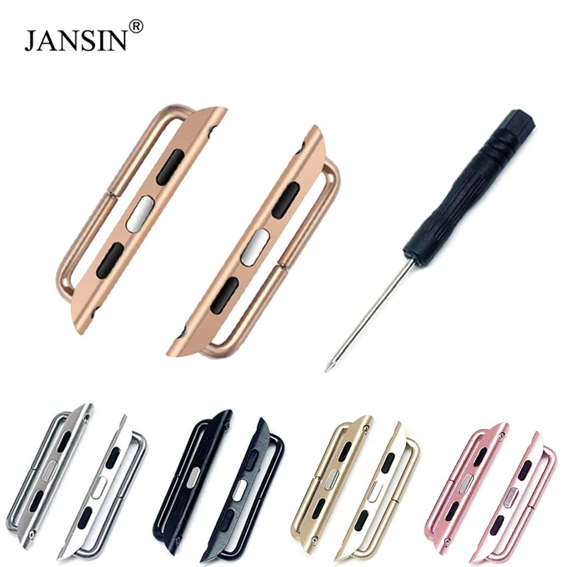 JANSIN Соединительный адаптер для Apple Watch band 44 мм 42 мм 40 мм 38 мм iwatch series 5 4 3 2 1 застежка из нержавеющей стали адаптер