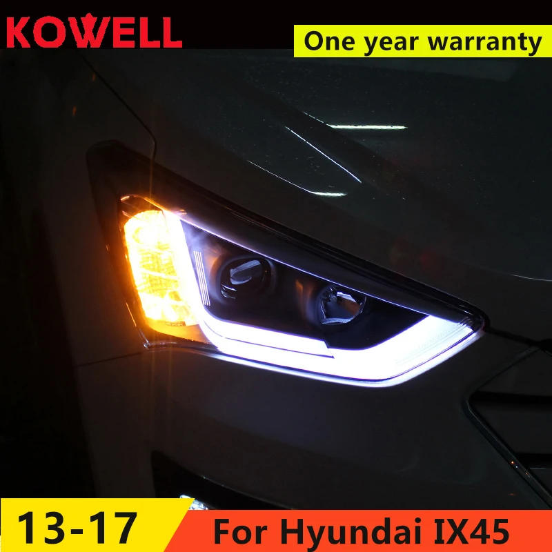 Автомобильный Стайлинг KOWELL для Hyundai IX45 светодиодный ные фары новые SantaFe линзы DRL