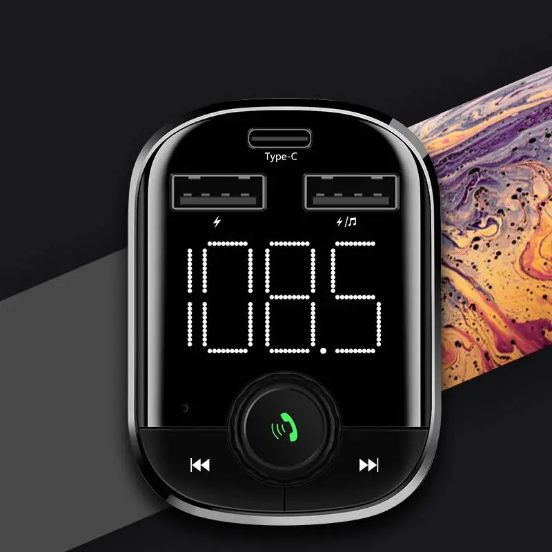 FM трансмиттер с Bluetooth автомобильное зарядное устройство адаптер радио