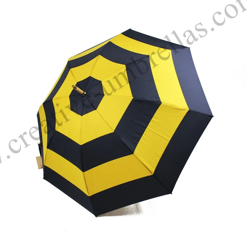 Long-handle nature rattan bamboo handmade maple wooden umbrellas 300D Twaiwan formosa nylon anti-rust fiberglass streak parasol | Дом и сад