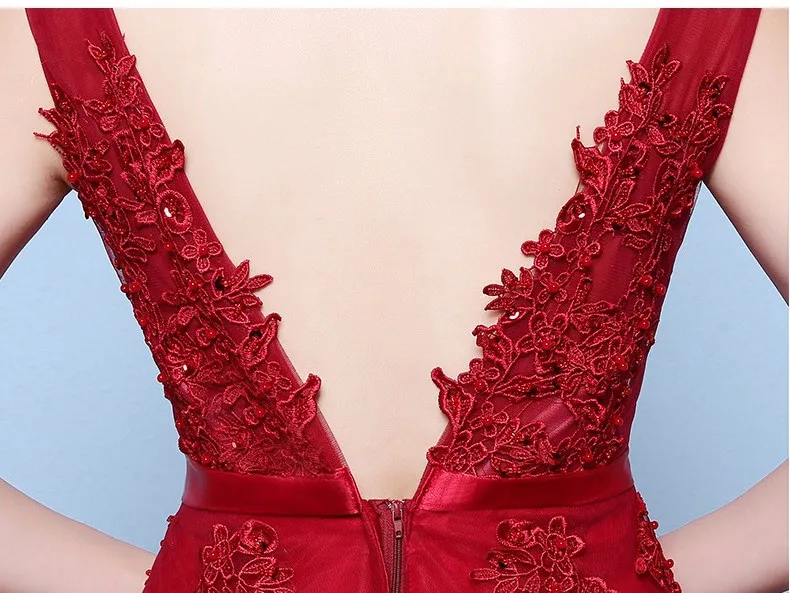 HJZY-A03# вечернее платье для невесты, длинные корейские кружевные платья серого цвета, новинка, Платья для подружек невесты,, дешево