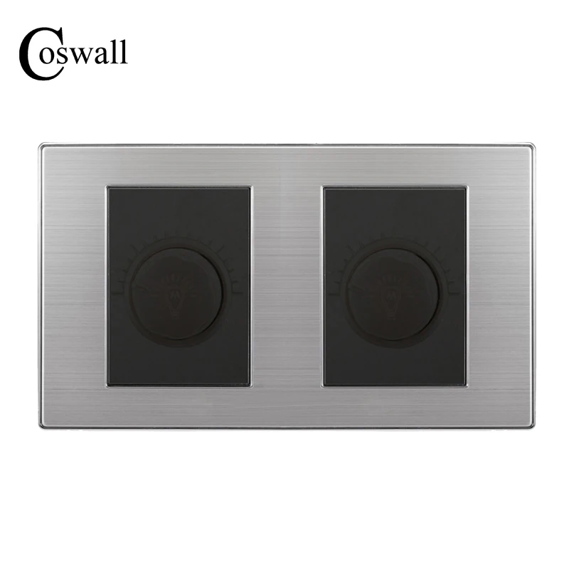 Роскошный диммер переключатель двойная панель настенный прерыватель матовый