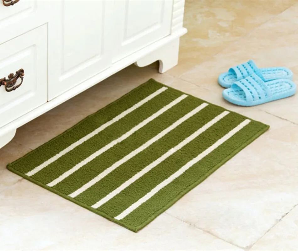 3 цвета полосатый тканевый коврик для ванной нескользящий 42*65 см|rug fabric|mat for