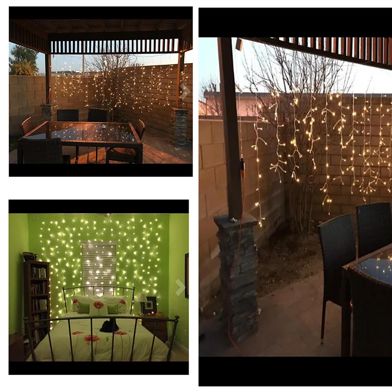 3 м * светодиодная гирлянда для занавесок сосульки сада занавески праздника