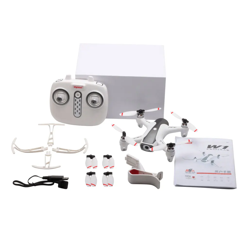 Дрон Syma W1 PRO с GPS 4K Радиоуправляемый регулируемой камерой Wi Fi FPV HD оптическая