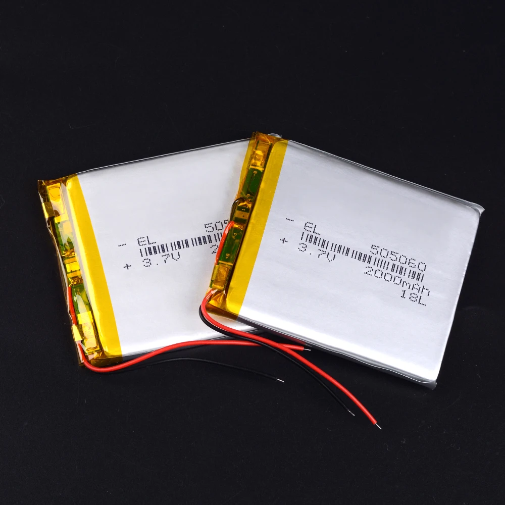 505060 3 7 v 2000 mAh Li Ion Lipo Клетки литий Po полимера Перезаряжаемые Батарея для power bank