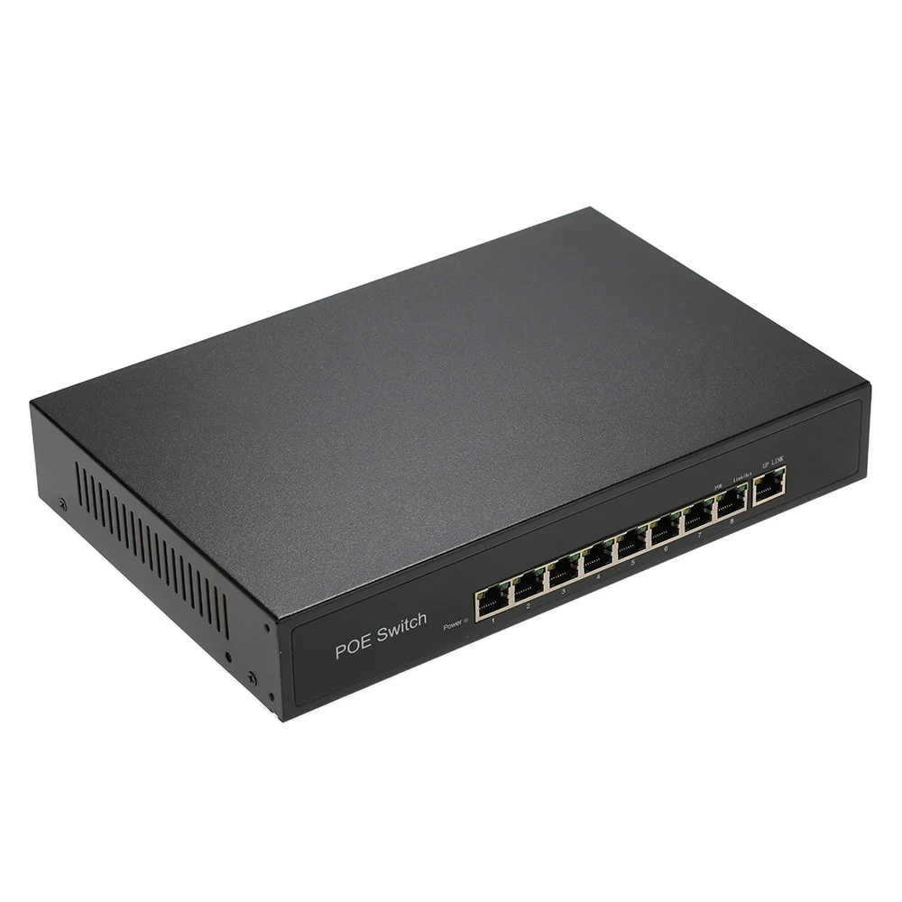 1 + 8 портов 100 Мбит/с PoE выключатель инъектор питания по Ethernet IEEE 802.3af для камер AP VoIP