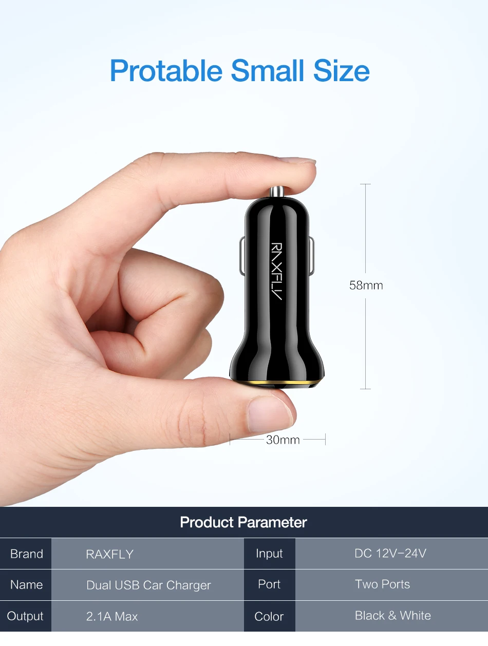 RAXFLY автомобиль USB переходник для зарядного устройства мобильный Зарядные устройства для телефонов 2 порта USB Автомобильное зарядное устройство для iPhone samsung Xiaomi планшет зарядное устройство Авто зарядка