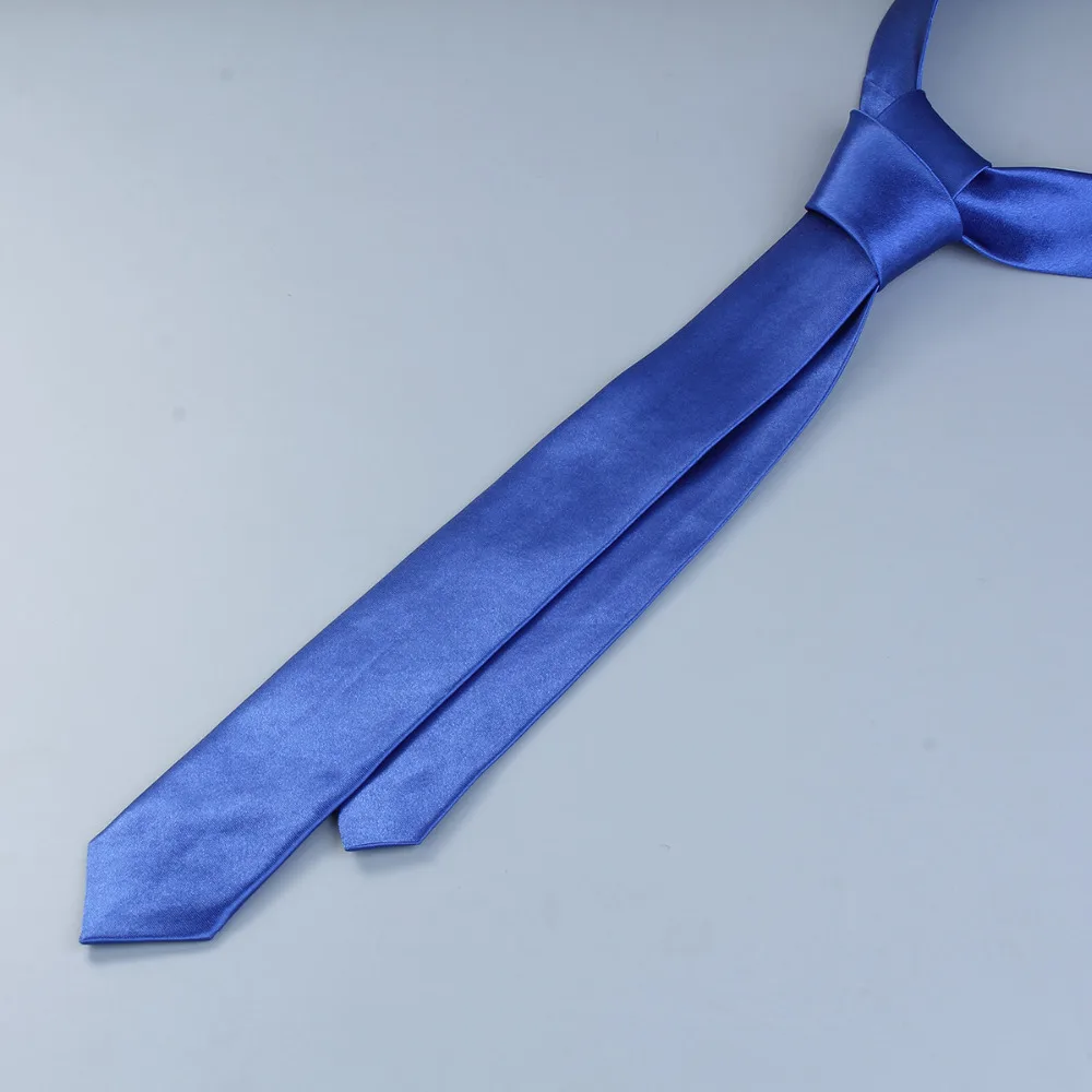 Men's Solid Color Slim Tie Polyester Skinny Necktie Wedding Business Fashion Neck Black Blue 146cm(57 4/8) x 5cm(2&quot) 1 Pcs |