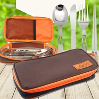 tableware storage bag hand tote carry case chopsticks spoon fork holder for outdoor camping hiking picnic bbq travel backpacking