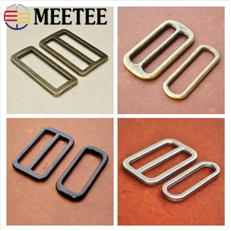 Meetee 2/6/10 комплектов ID38mm лямки; Вьетнамки с ремешком и отделкой металлическими элементами; слайдер Тройная двухщелевая Пряжка активности квадратный крюк DIY сумка аппаратный аксессуар