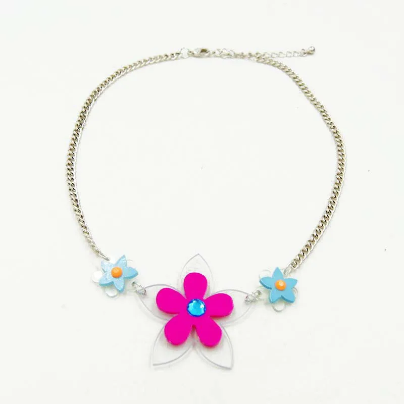 Блестящее цветное цветочное украшение ожерелье-чокер для женщин Горячая