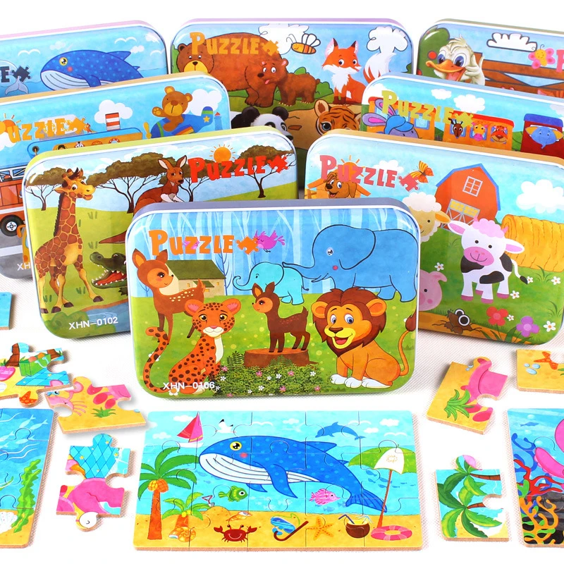 Детские игрушки четыре в OneDesign мультяшная головоломка железная коробка