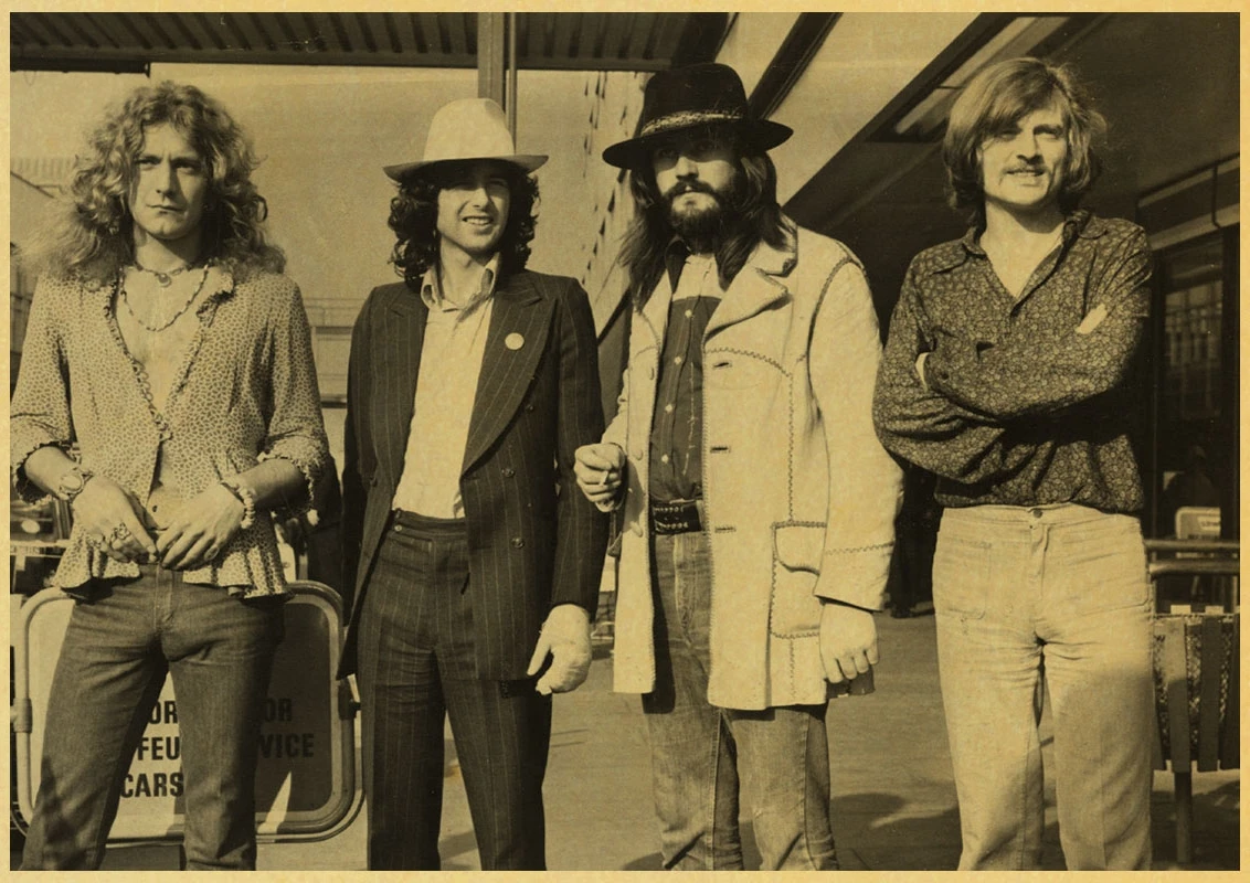 A013 Британский рок-группа Led Zeppelin ретро постер ВИНТАЖНЫЙ ПЛАКАТ настенный Декор для дома Бар Кафе ядро декоративная живопись - Цвет: A013