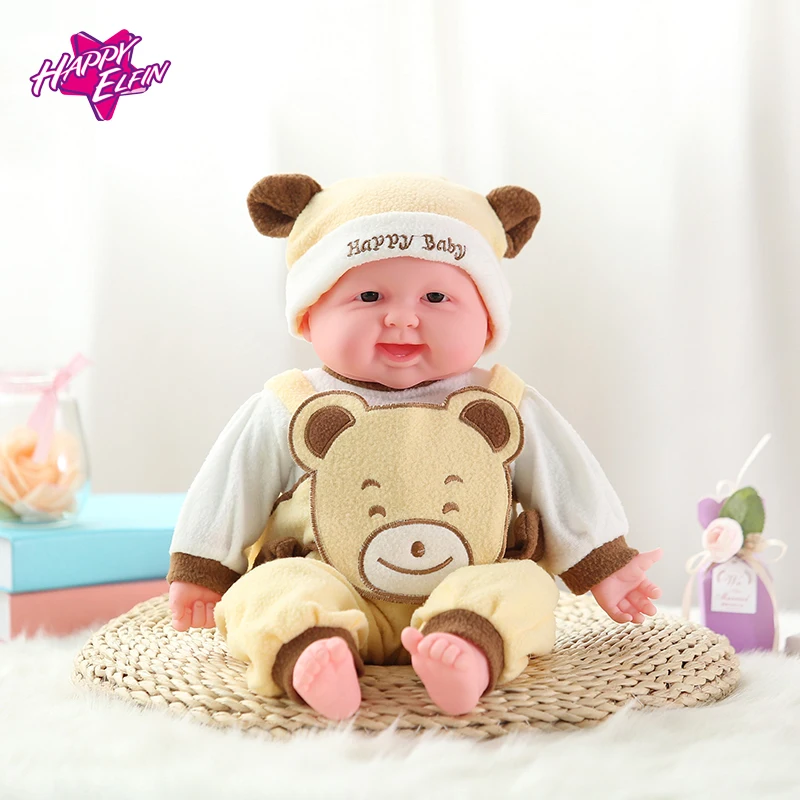 Винил Куклы 52 см Кукла Reborn Baby коричневый парик Девушка ручной работы из хлопка