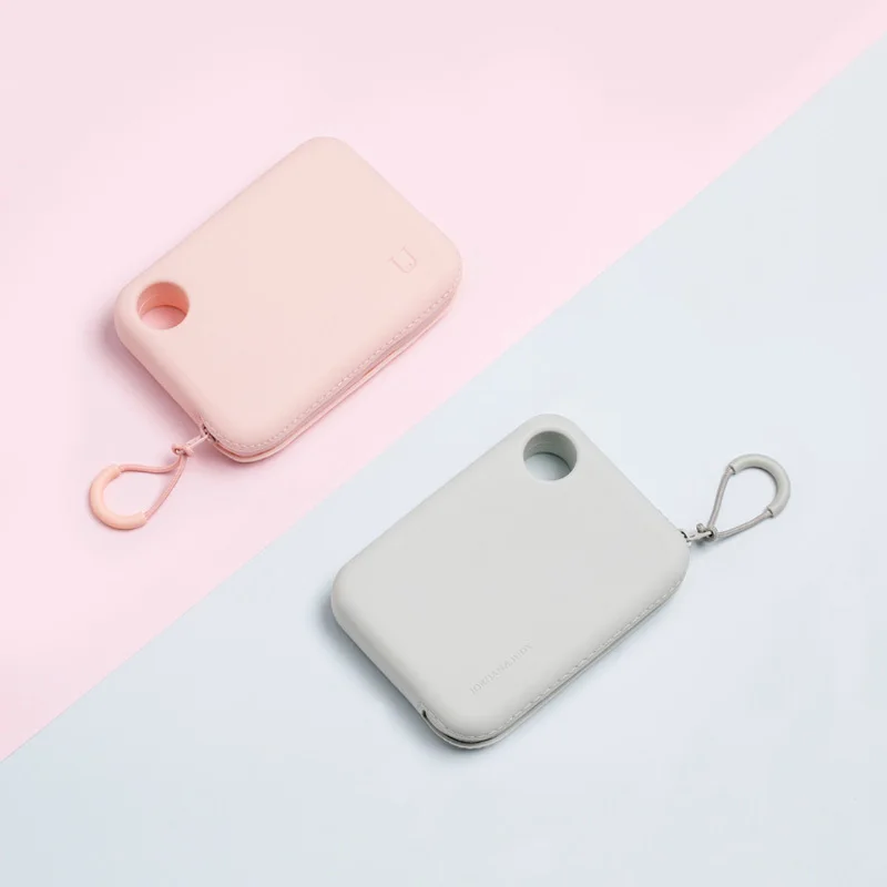 Xiaomi Mijia силиконовый портативный чехол для хранения на молнии сумка кошелек легкий с ремешком на руку