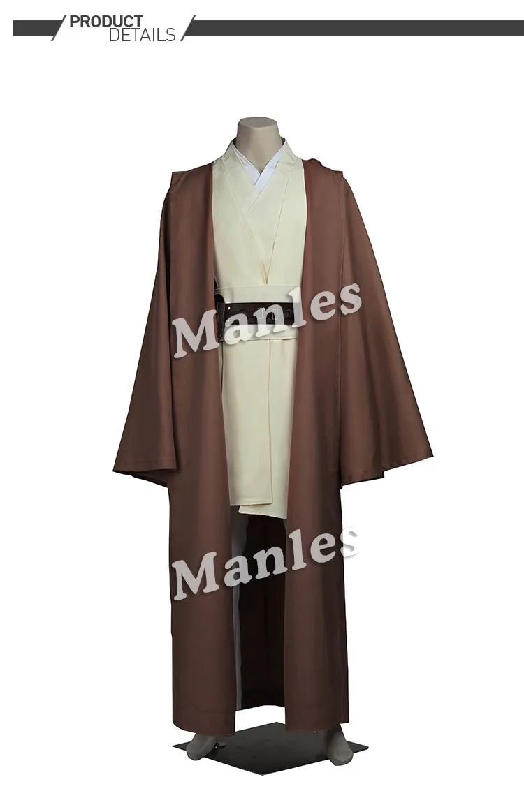 Звездные войны рыцарь-джедай Косплей Костюм Obi Wan Ben Kenobi маскарадный костюм Одежда для косплея Хэллоуин наряд для вечеринки полный комплект веревка для взрослых на заказ