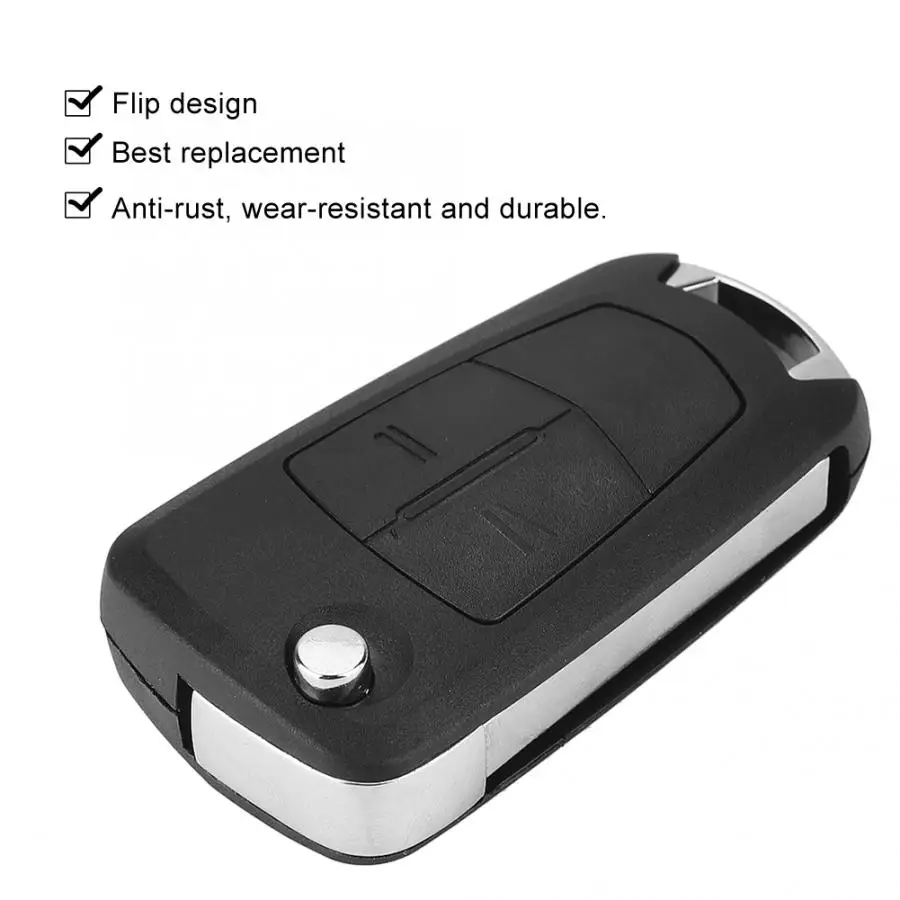 Автомобильный Стайлинг флип 2 кнопки дистанционного ключа Fob чехол оболочка