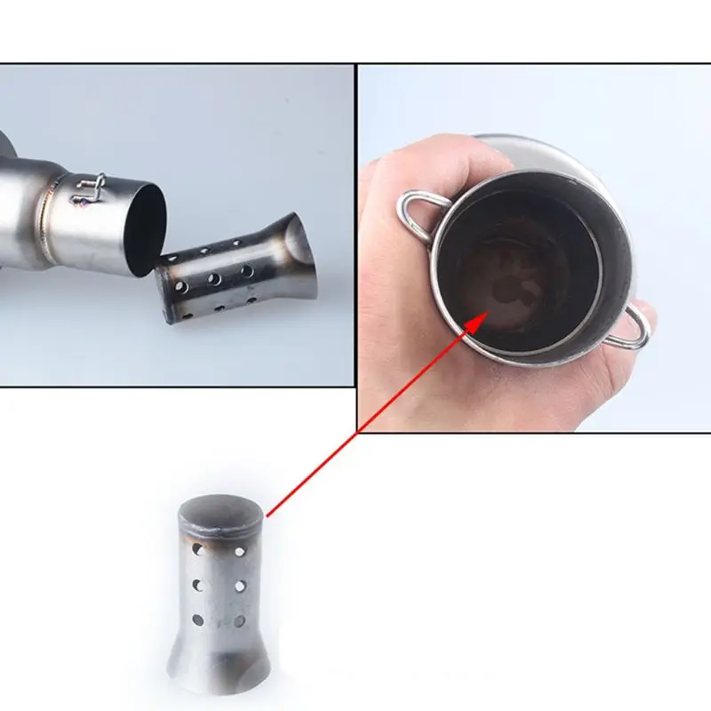 Универсальный глушитель выхлопных газов для мотоцикла из нержавеющей стали 60 мм