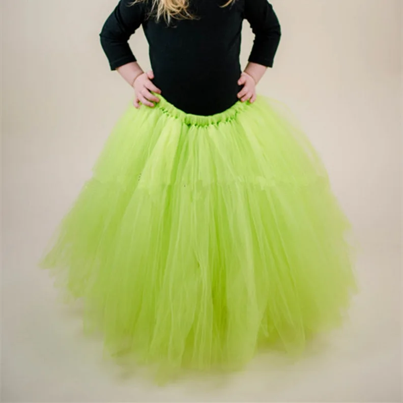 Style 12 17 цветов, юбка-пачка для девочек Длинные Пышные фатиновые юбки для девочек юбка-пачка для дня рождения, детская бальная юбка принцессы Размер От 1 до 14 лет - Цвет: Style 12