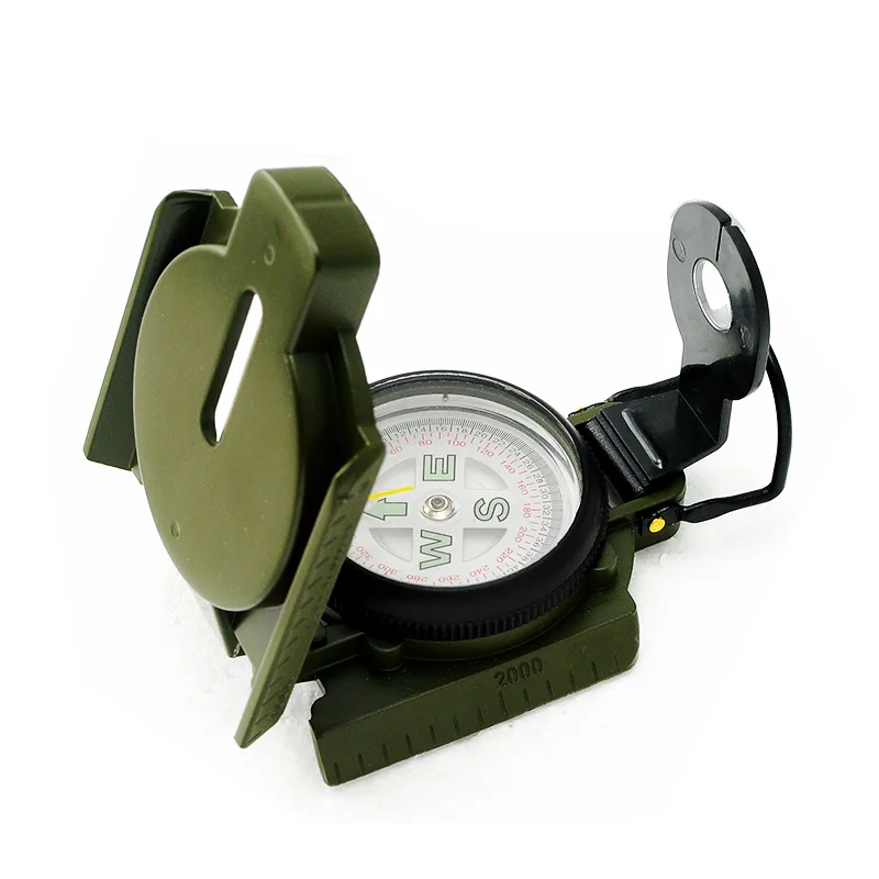 Lensatic Компас Военный Кемпинг Туризм армейский Стиль выживания марширование