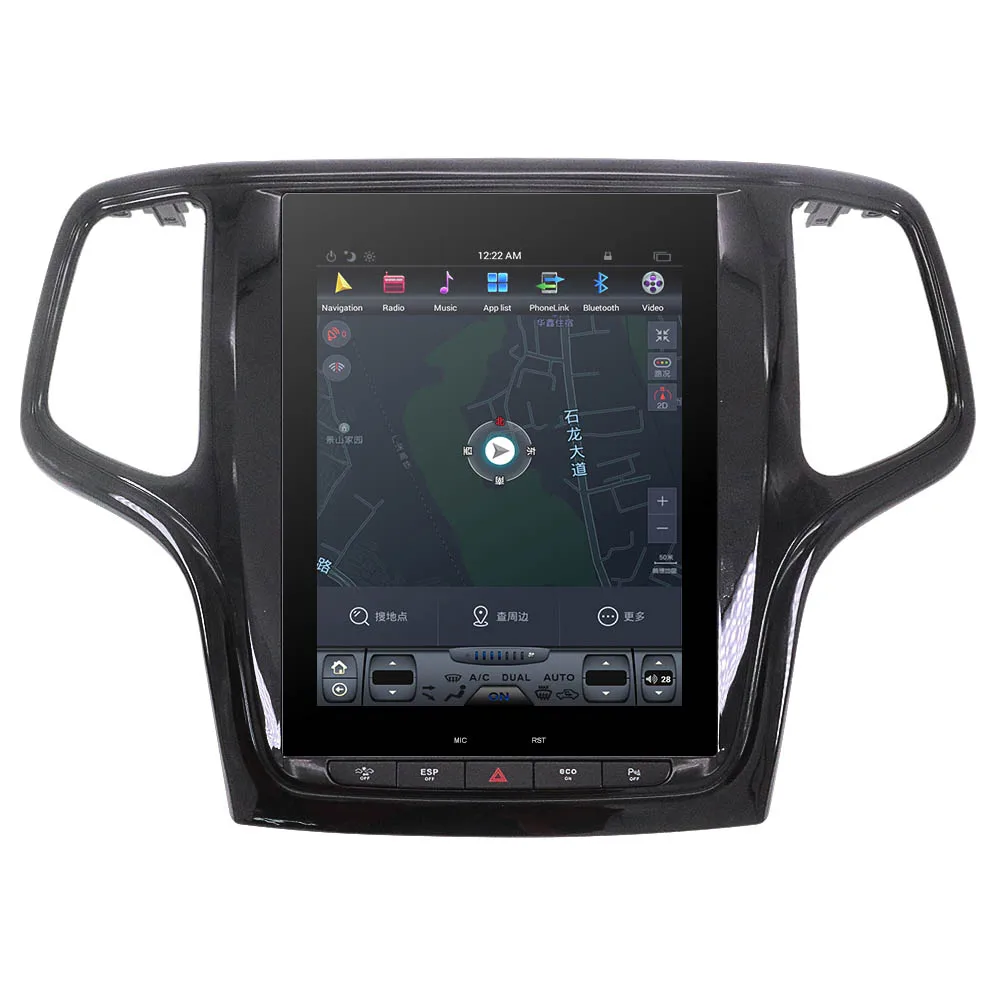 ZWNVA Тесла Стиль ips плюс Экран Android 7,1 автомобиль без DVD плеер gps навигации для JEEP Grand Cherokee черный