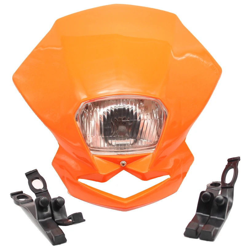 

12V H4 35W Motorcycles Fairing Headlight Universal For Motorcycle Dual Sport Dirt Pit Bike Street Bike