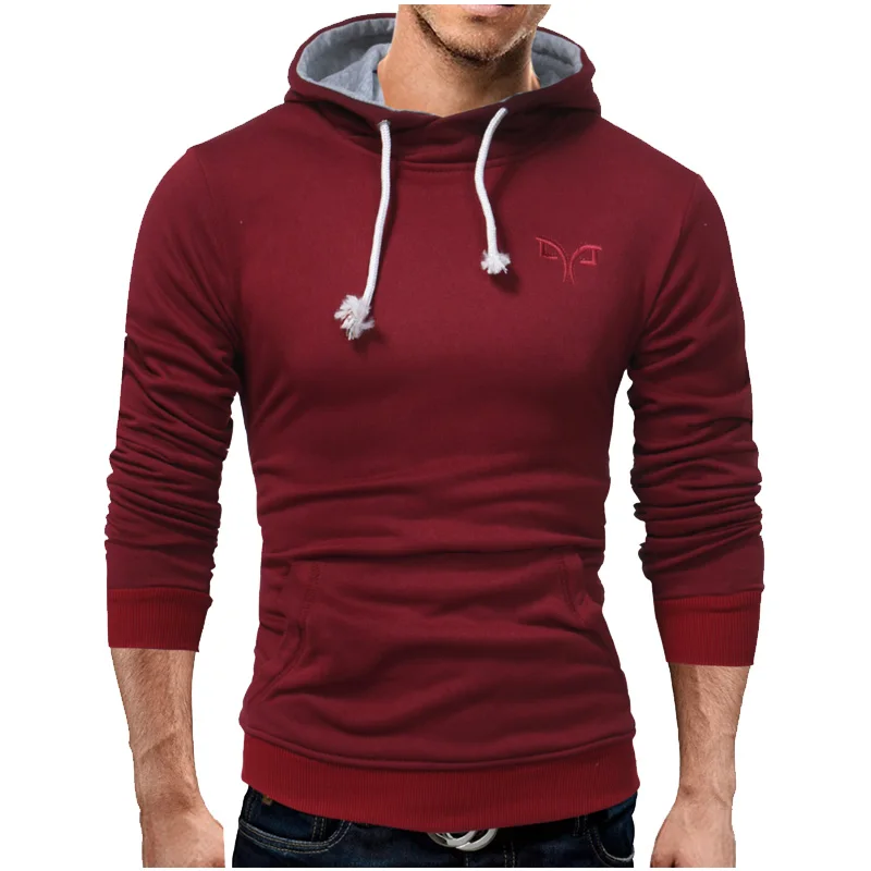 Новинка 2017 брендовая толстовка мужские толстовки с капюшоном модный однотонный