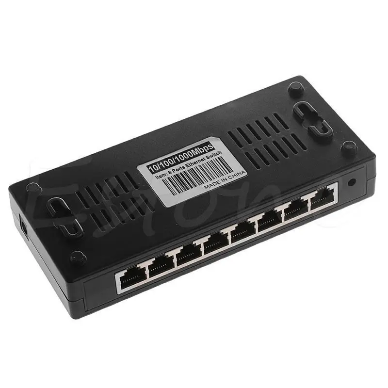 

8-Port RJ45 10/100/1000 Mbps Gigabit Ethernet Desktop US Plug Switch Network