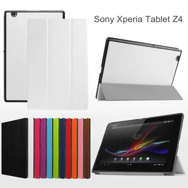 Ультратонкий кожаный чехол-книжка с магнитной подставкой + 1 прозрачная пленка