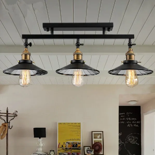 

Vintage Metal Pendant Chandelier Ceiling Lamp Europe warehouse loft industrial suspension lamp E27 base lighting fixture